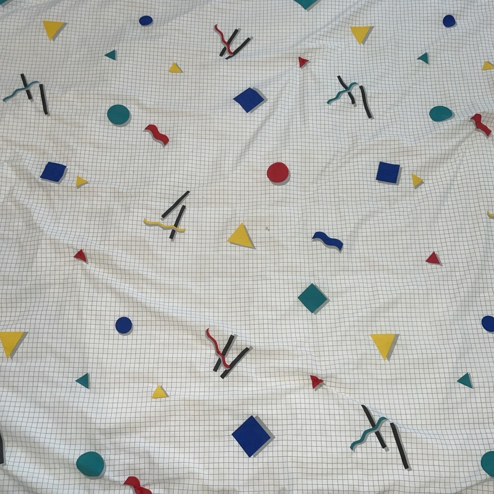 Vintage Geometric Comforter Twin 80X63 Full House Home Alone Handmade 90's